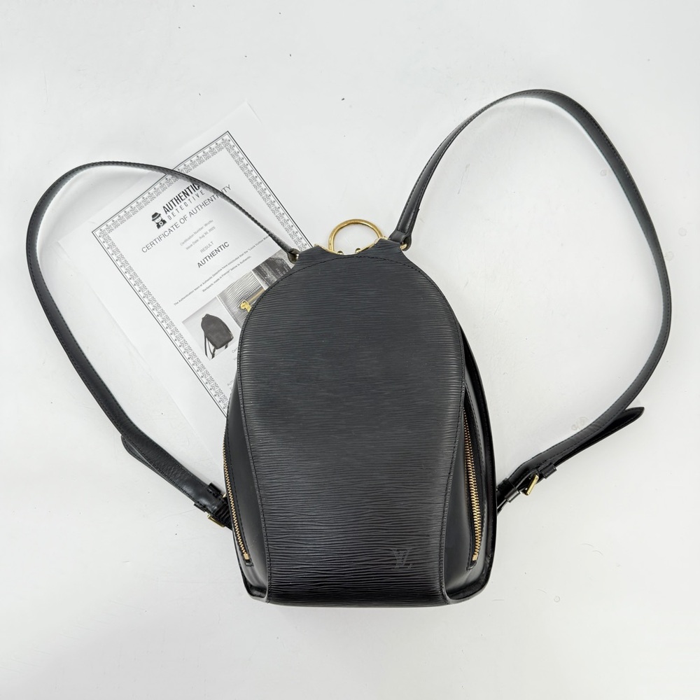 Louis Vuitton Mabillon Black Epi Leather Backpack Vintage 1998 Authentic - Picture 17 of 17